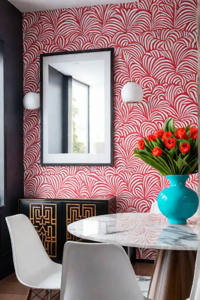 Dining room storage solution combining functionality with artistic expression