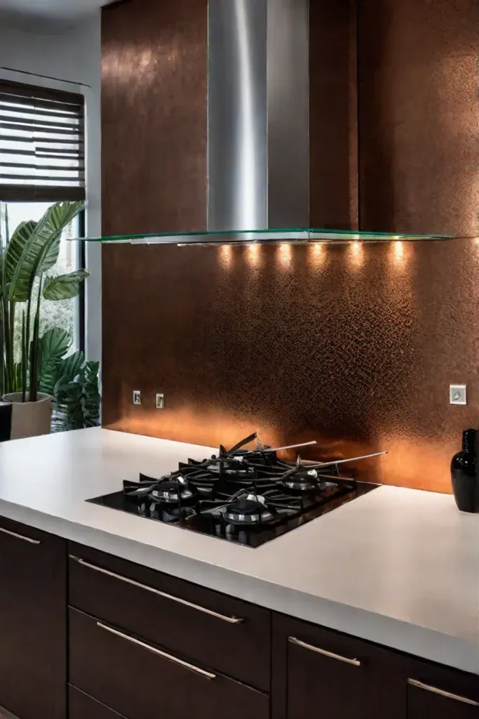 Antimicrobial backsplash hygienic kitchen