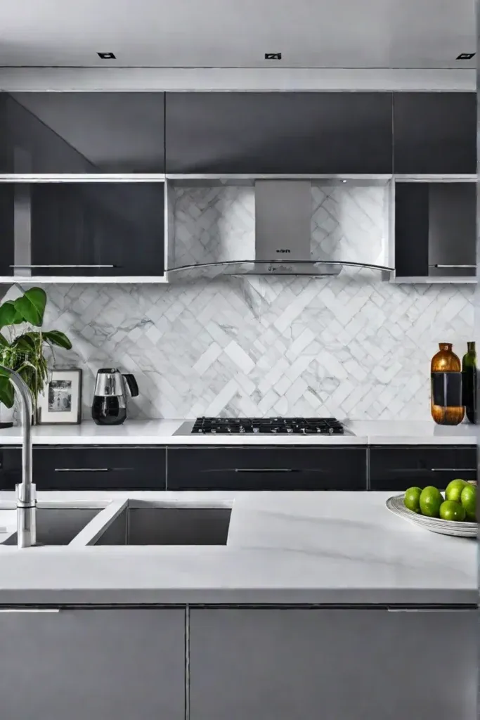 Backsplash integration kitchen harmony balanced interior
