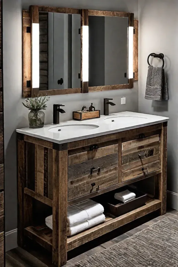 Bathroom with depth and dimension created by backlighting