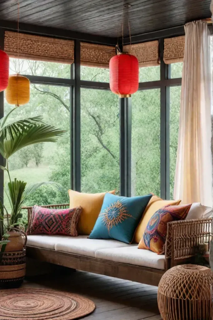 Boho porch decor