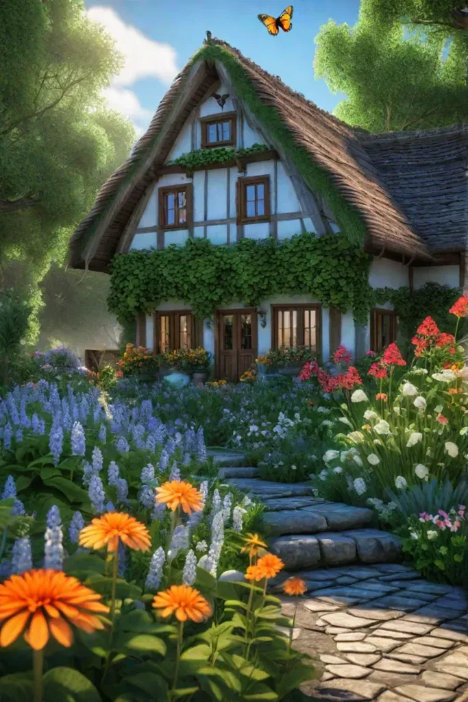 Buzzing with life flower garden