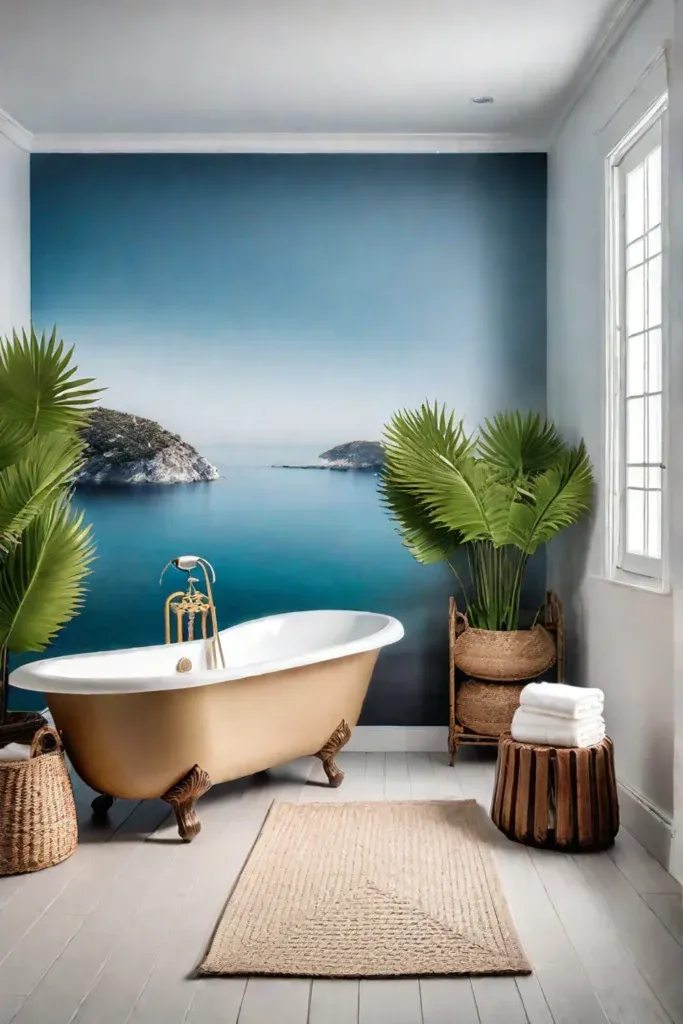 Charming bathroom with natural textures and light