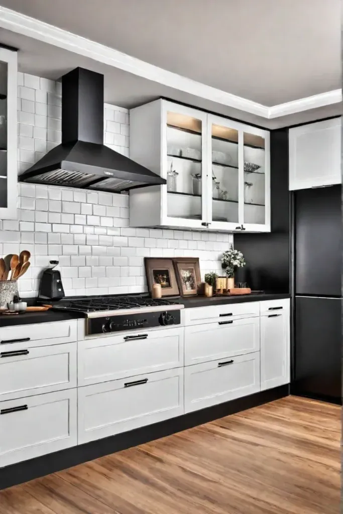 Custom corner cabinet storage for a unique kitchen