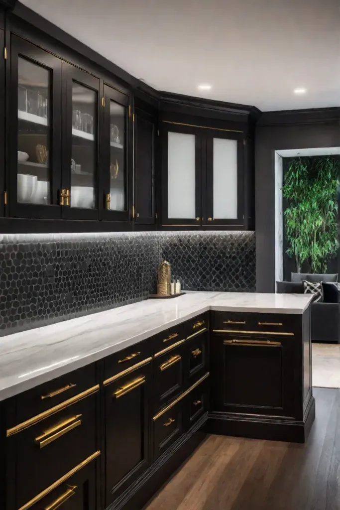 DIY cabinet hardware upgrade for kitchen remodel