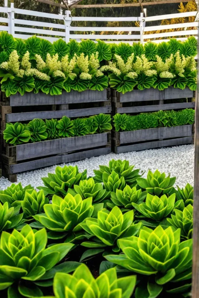 DIY privacy screen with plants