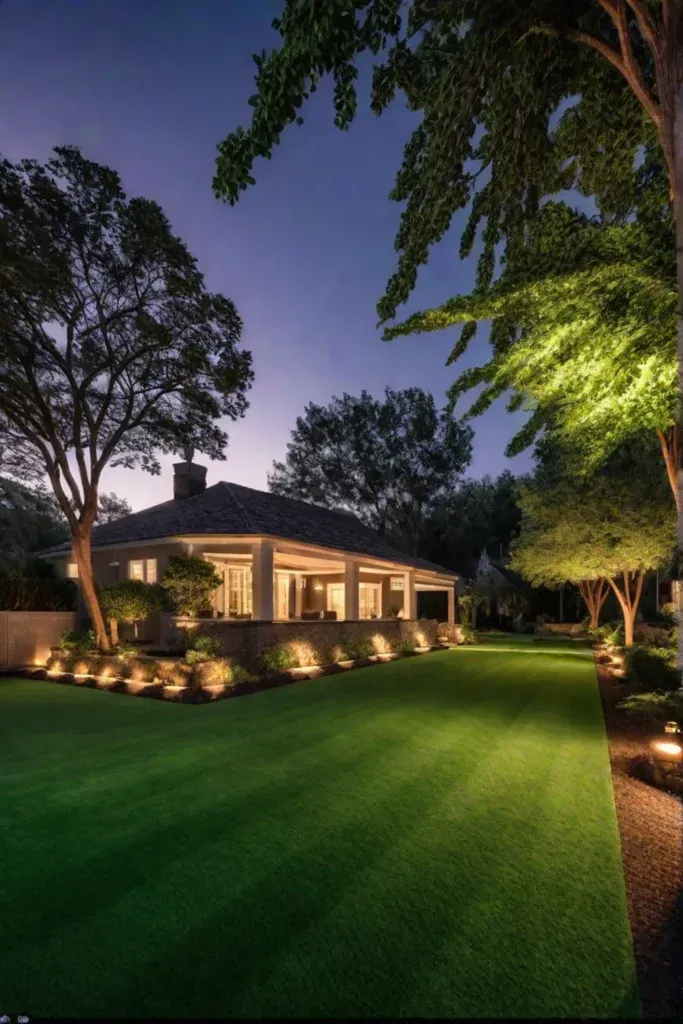 Dramatic garden lighting