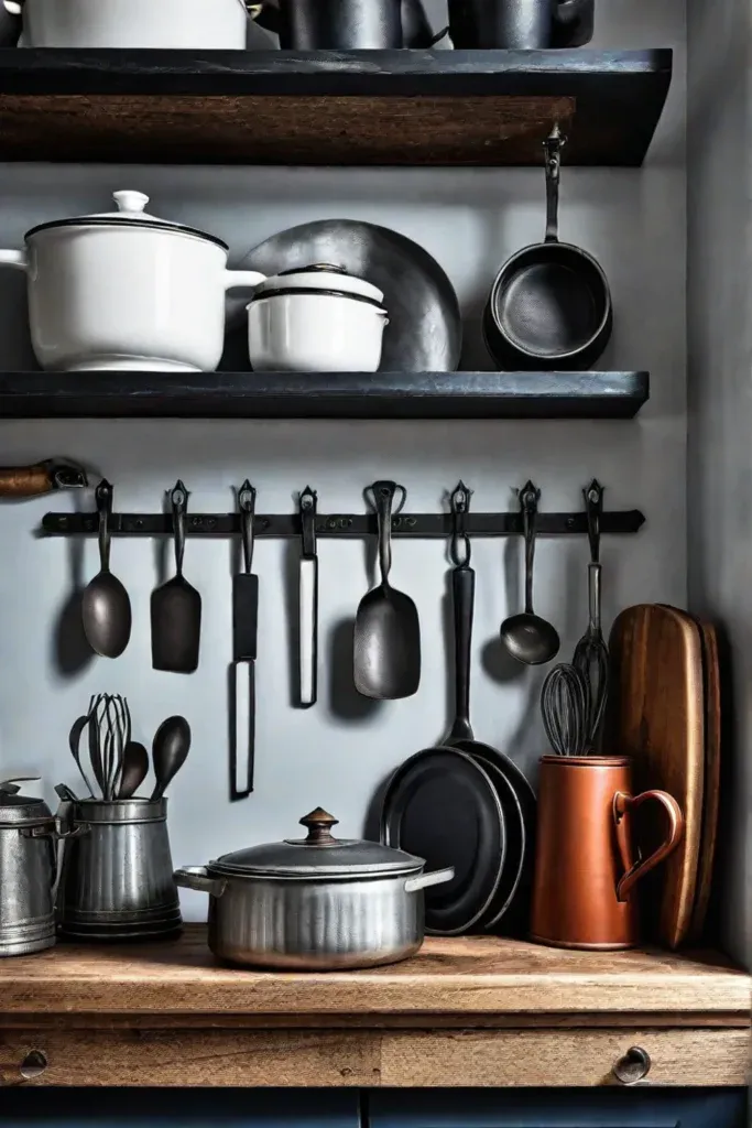 Enamelware wall display