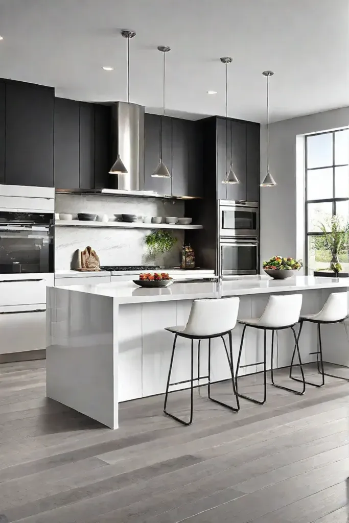 Hardwood Flooring in Modern Kitchen