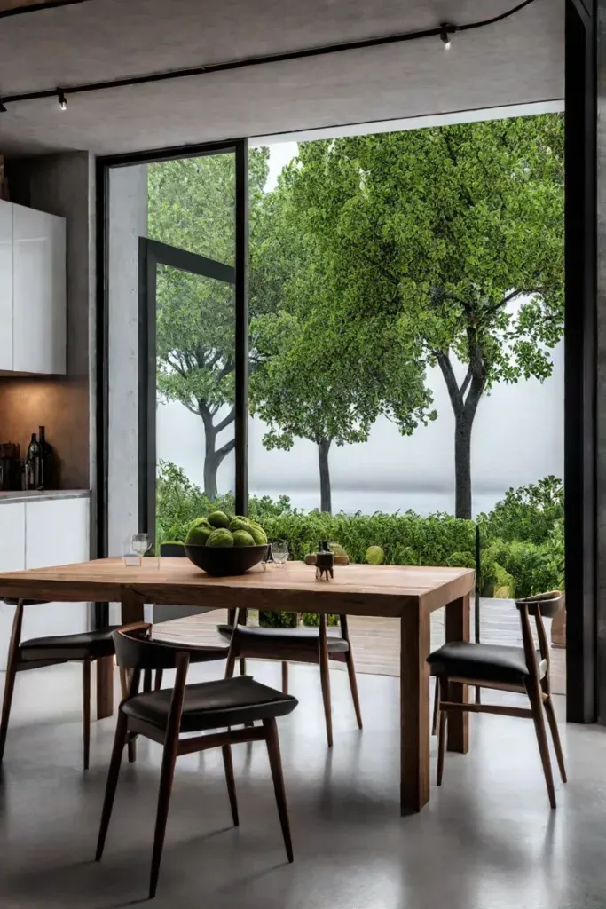 Mindful consumption in a minimalist kitchen setting