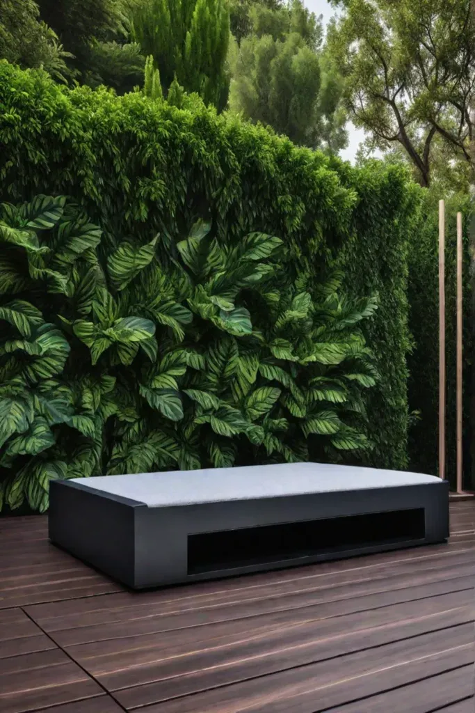 Modern backyard yoga deck