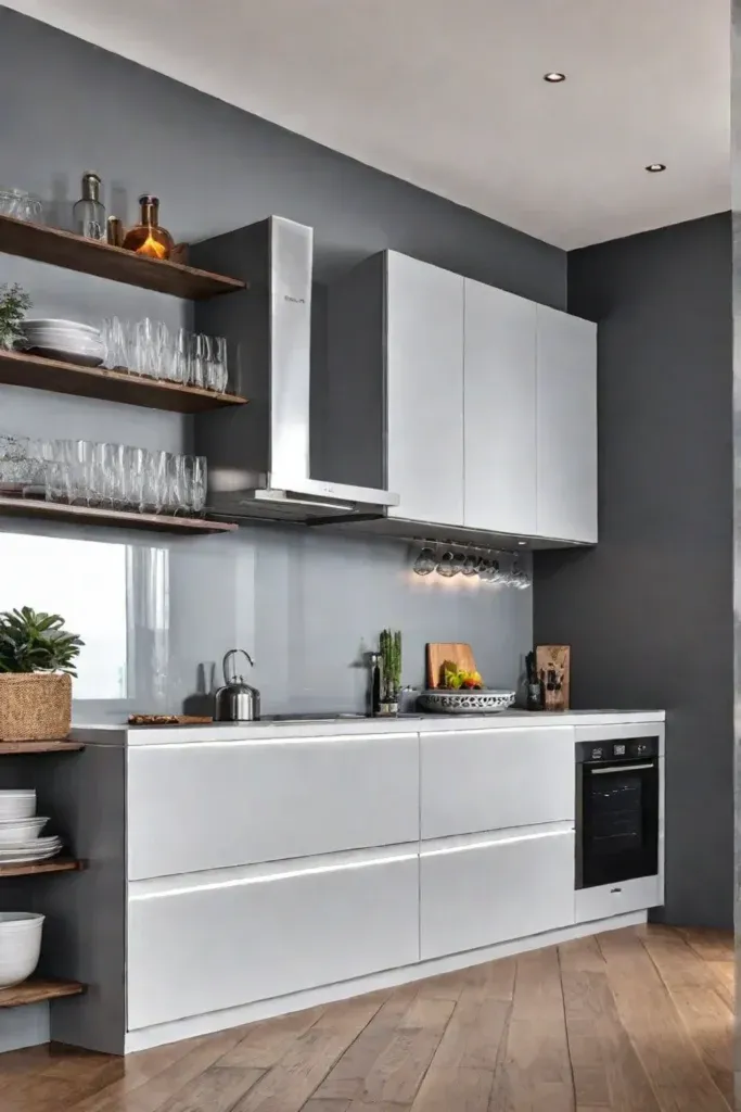 Modern kitchen with optimized corner storage