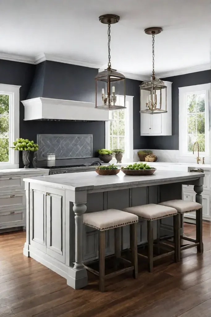 Natural stone countertop vintage accents