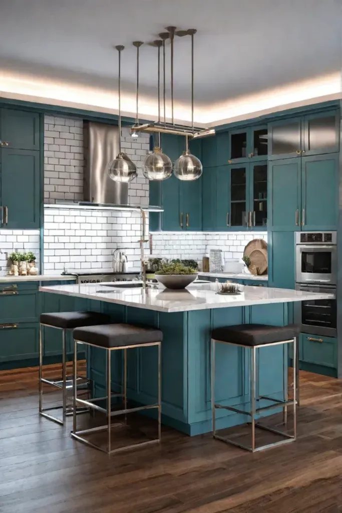 Social kitchen island kitchen seating