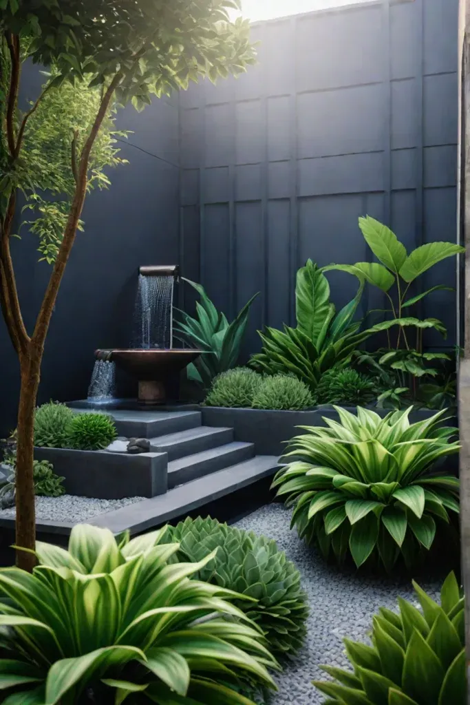 Tranquil backyard meditation garden