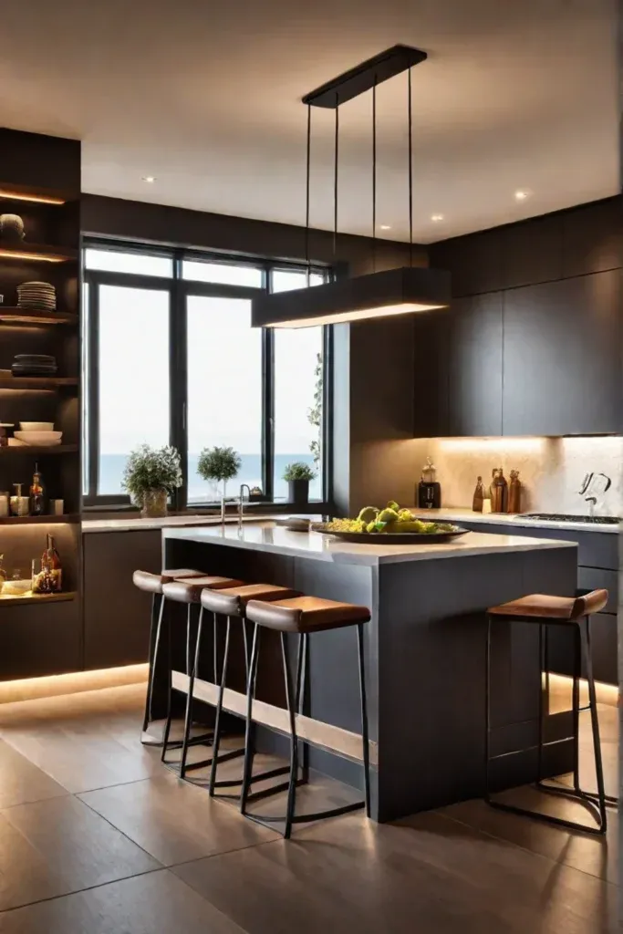 Warm kitchen ambiance inviting kitchen