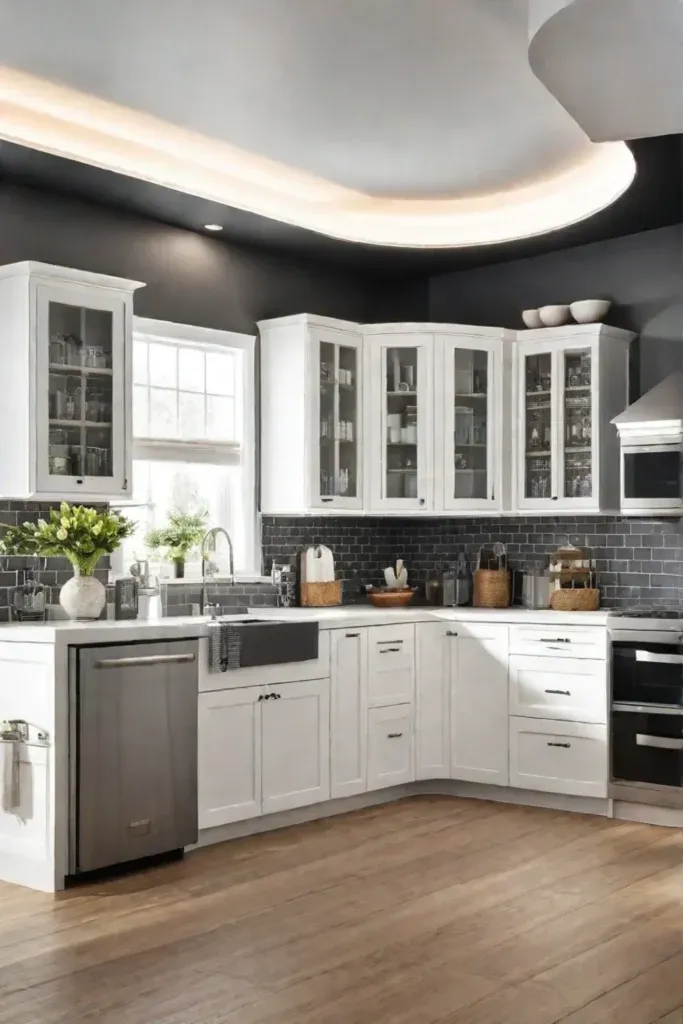 Wellorganized kitchen corner cabinet