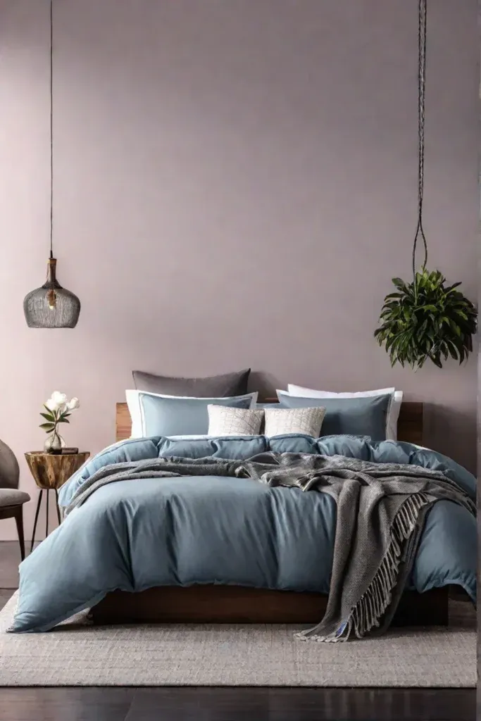 Bedroom wall with a matte paint finish