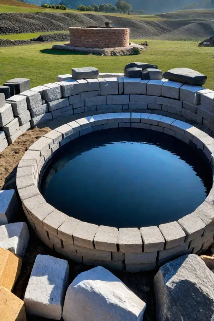 Building a fire pit fire pit construction DIY project