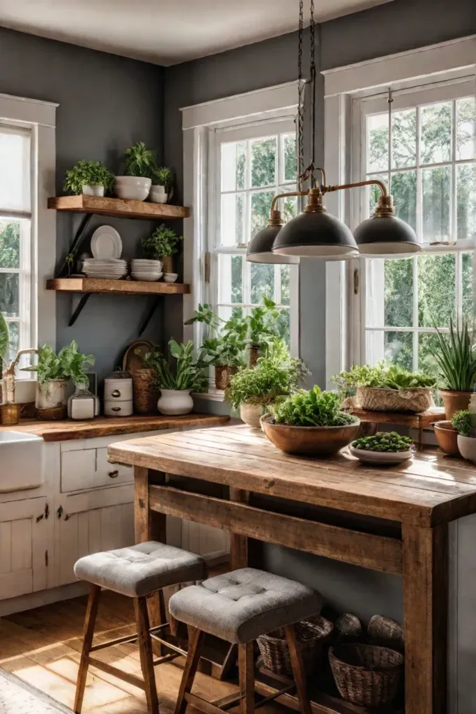 Cozy cottage kitchen with dining area