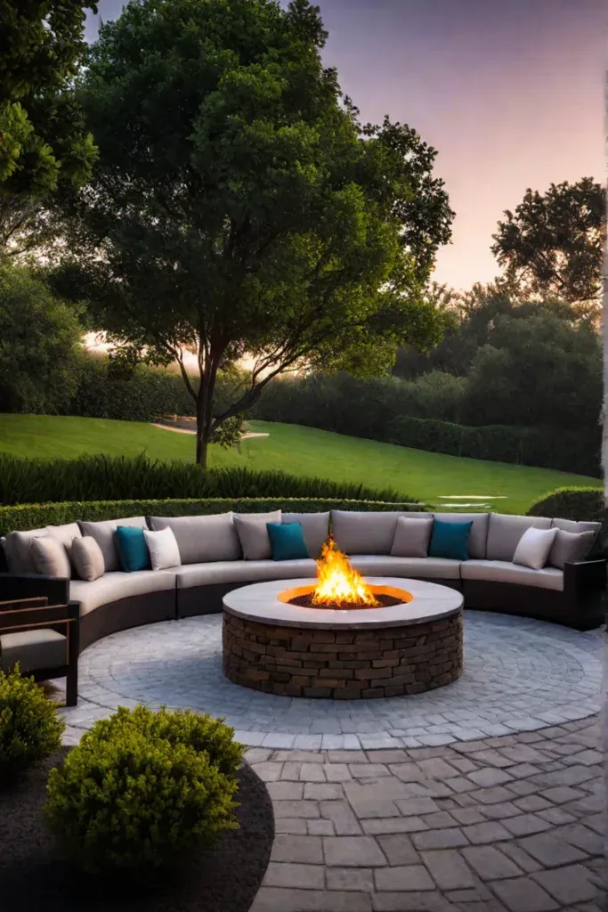 Fire Pit with Designated Safety Zone