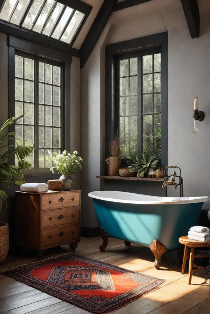 Cozy rustic bathroom