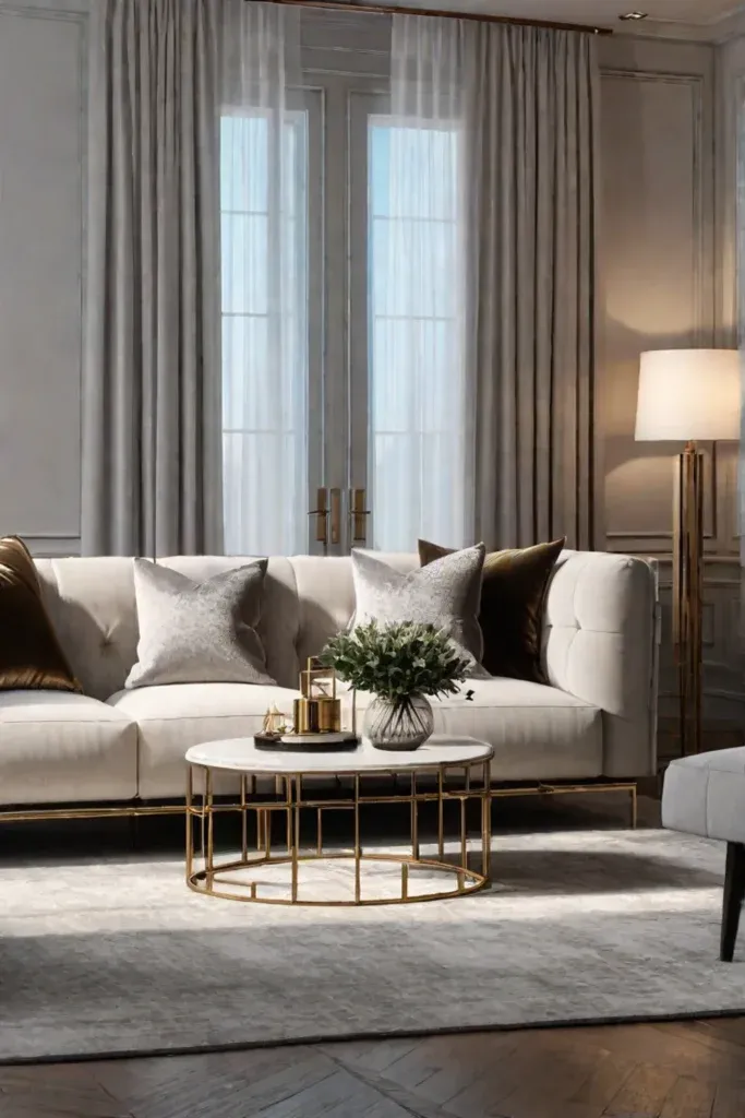 Elegant living room with a focus on texture