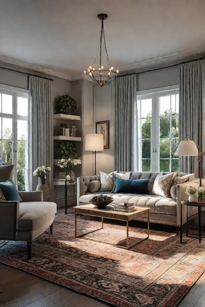 Inviting and visually interesting living room