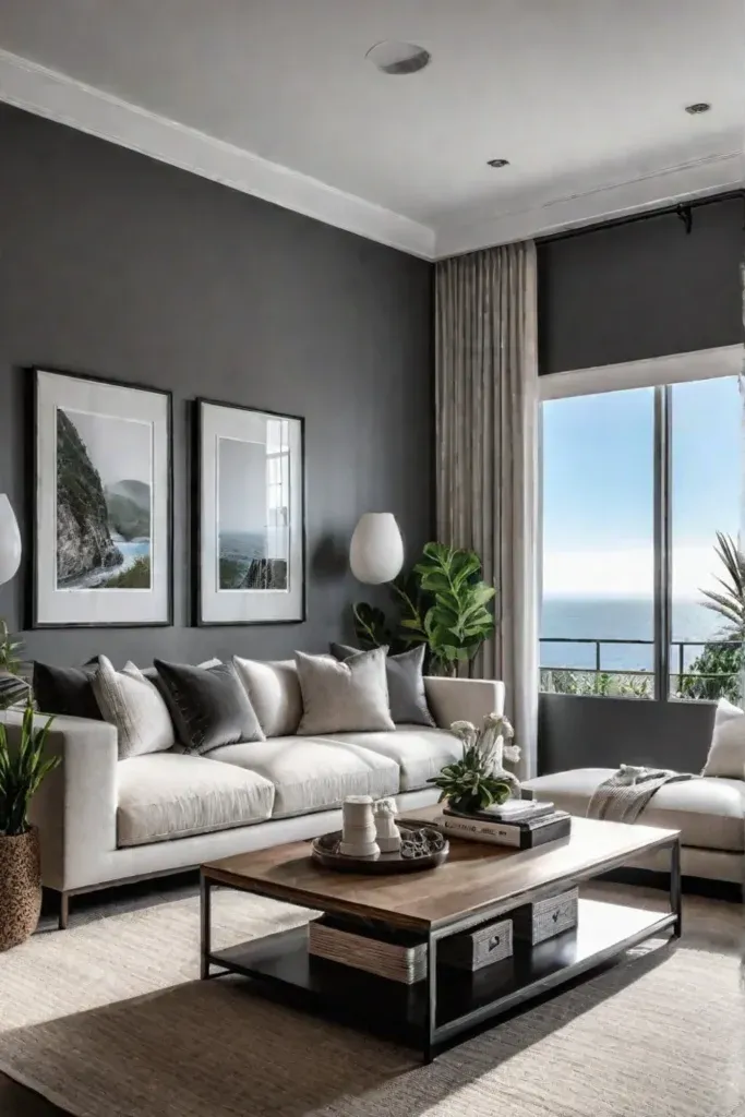 Inviting living room designed for relaxation and wellbeing