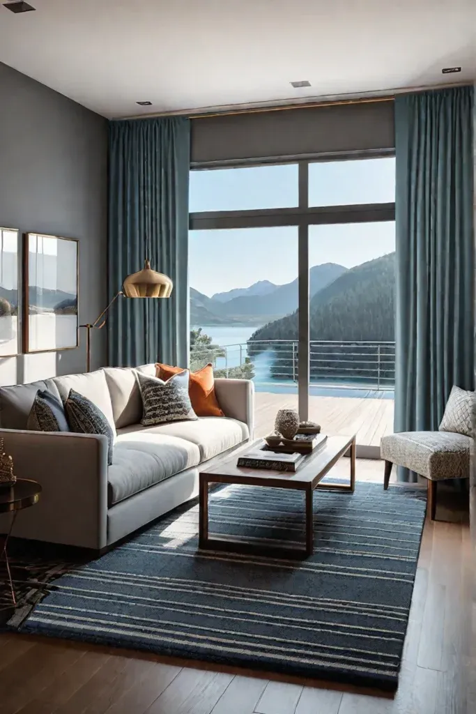 Living room with mixed textures and patterns