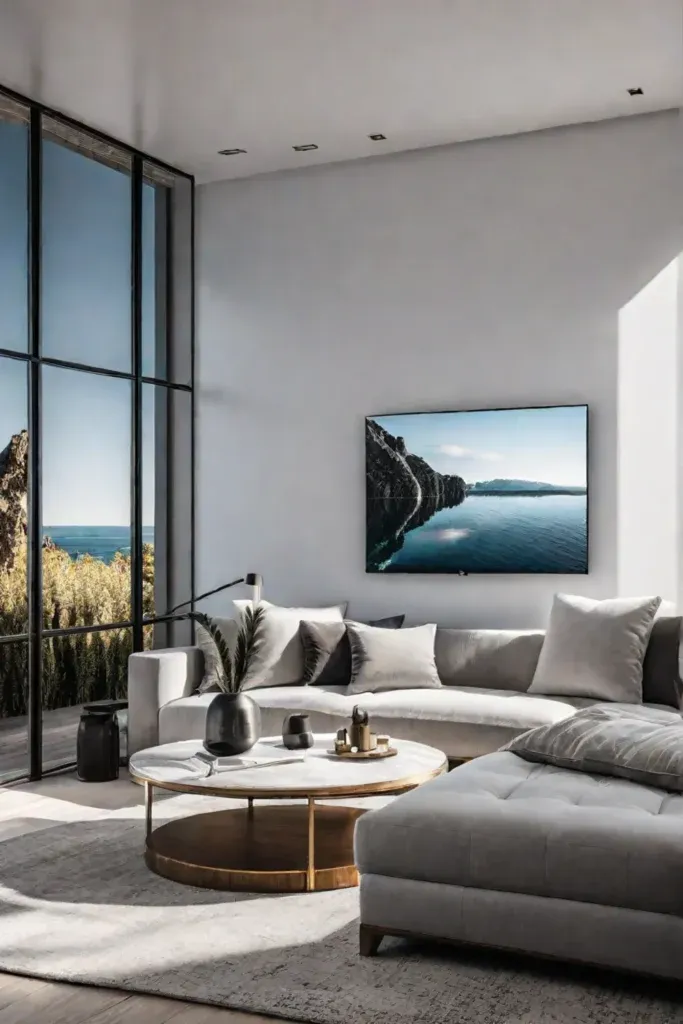 Meaningful living room showcasing the beauty of minimalist principles