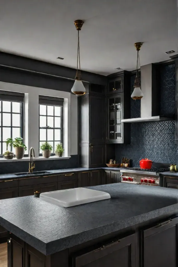 Practical kitchen design with easytoclean surfaces