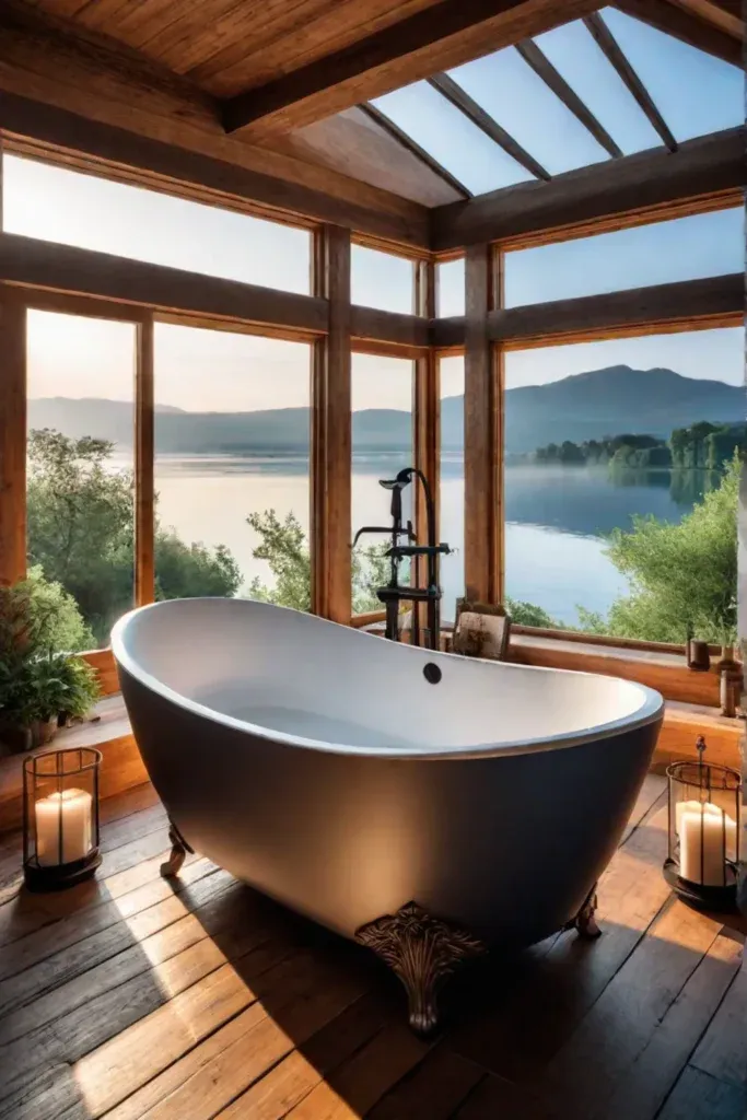 Relaxing rustic bathroom