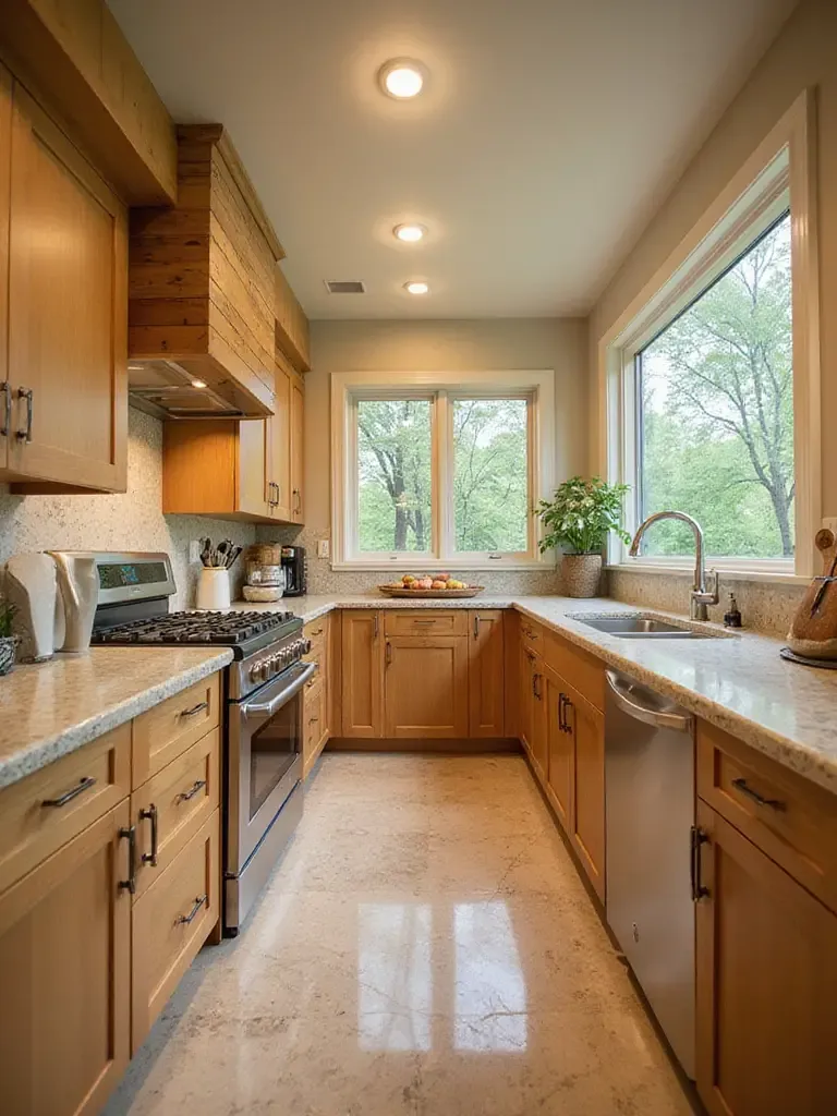 Eco-friendly materials in a modern kitchen design