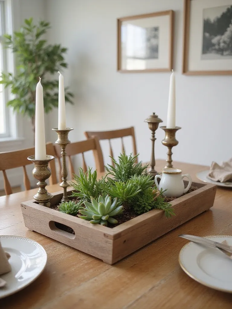 A pet-friendly dining table centerpiece that is low, stable, and uses non-toxic elements, ensuring it's engaging but not hazardous.