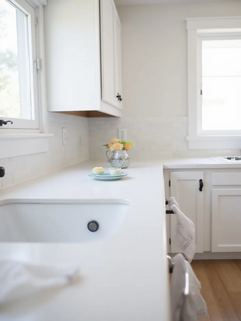 Modern kitchen with new matte black cabinet hardware