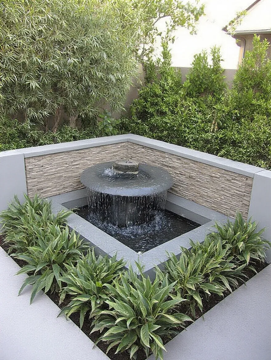 Introduce a Calming Water Feature for Serene Ambiance for backyard decoration