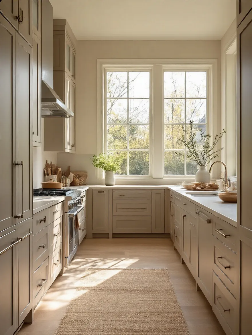 Portrait of a modern kitchen ready for a needs audit, clean and well-lit.